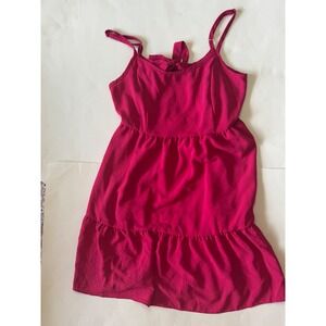 Altar'd State Pink Tiered Mini Dress Tie Back Adjustable Straps E0460W039JD